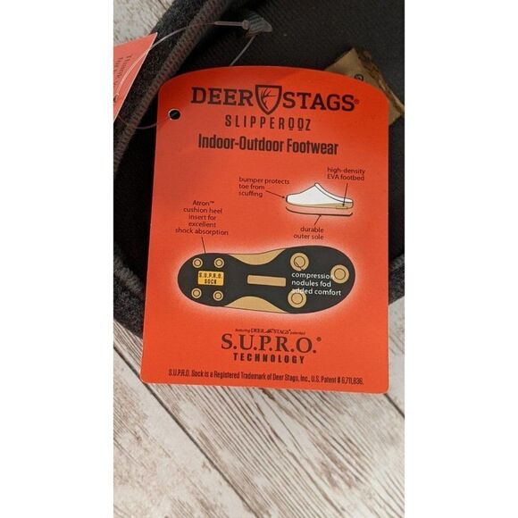 Deer Stags Slipperooz Mens Size 12 M Black Bearing Round Toe Clog Slipper main image 8
